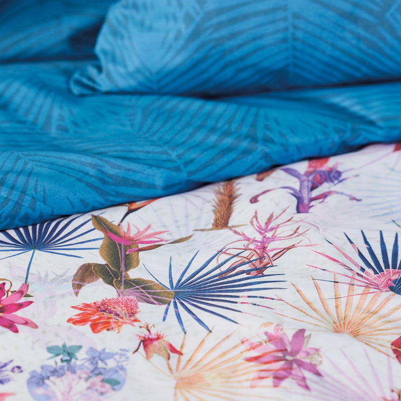 Paradiso - Parure Housse De Couette + Taie(s) D'Oreiller En Percale Coton - Multi Petrol Paradiso