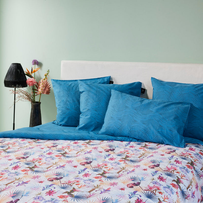 Paradiso - Parure Housse De Couette + Taie(s) D'Oreiller En Percale Coton - Multi Petrol Paradiso
