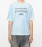 T-Shirt Sprayed Logo – Acne Studios – Bleu