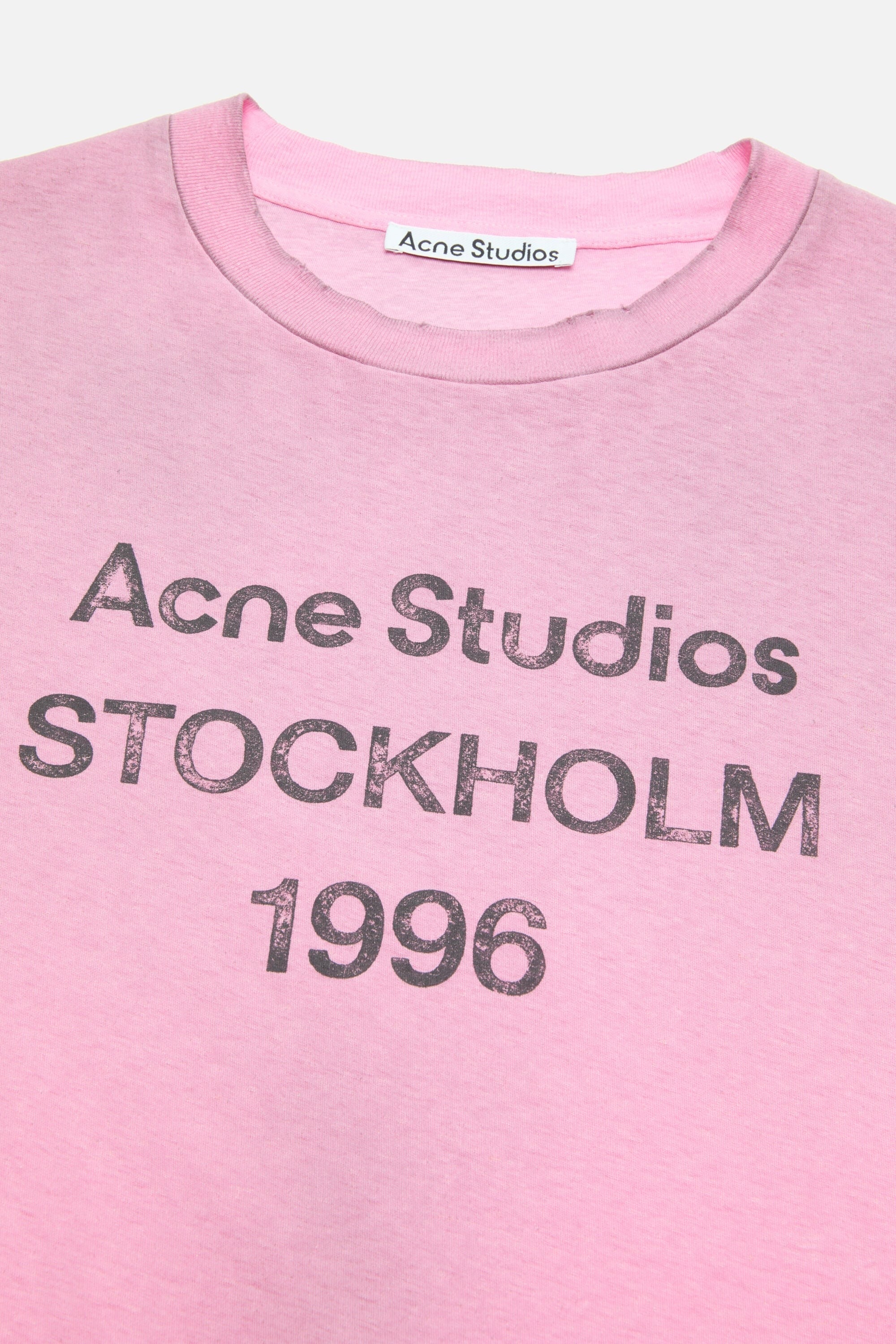 Acne Studios - Sprayed Logo T-Shirt – Candy Pink