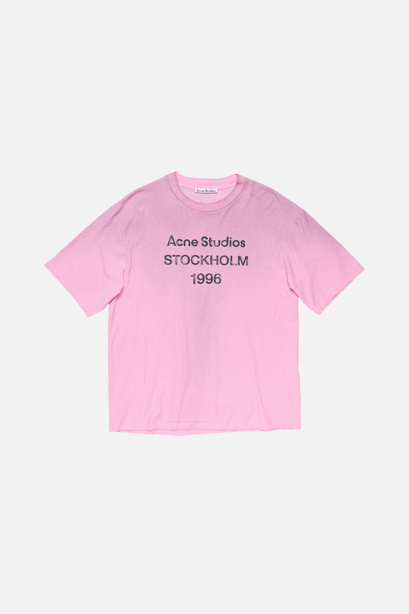 T-Shirt Sprayed Logo – Acne Studios – Rose Bonbon