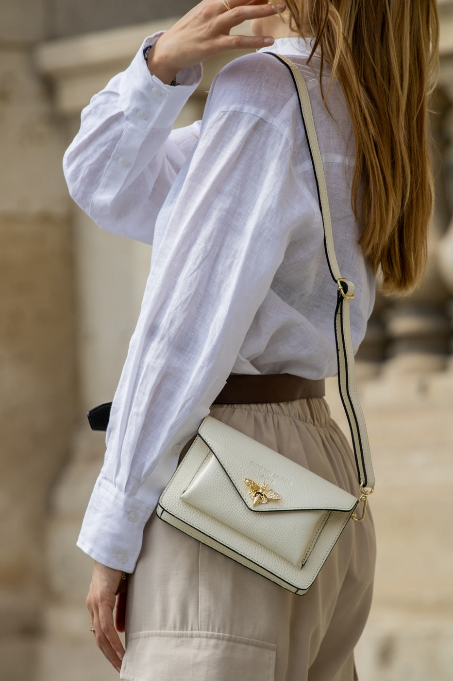 Sac À Bandoulière Roxane - Blanc Casse