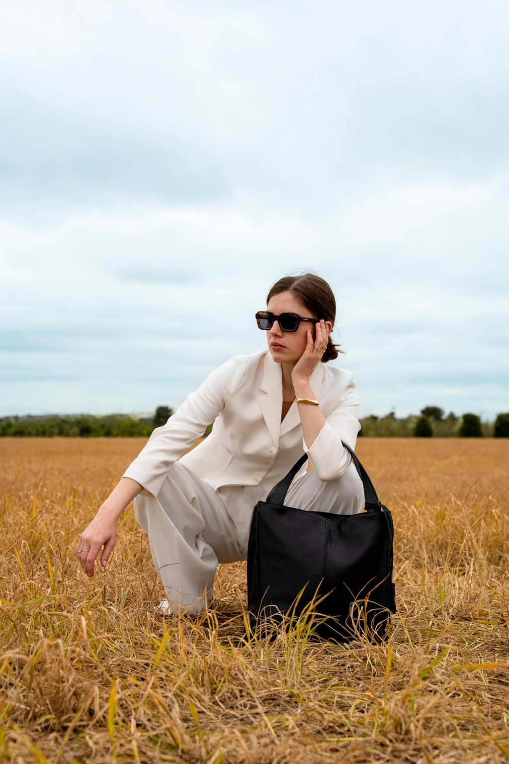 Maxi Agathe Handbag - Black