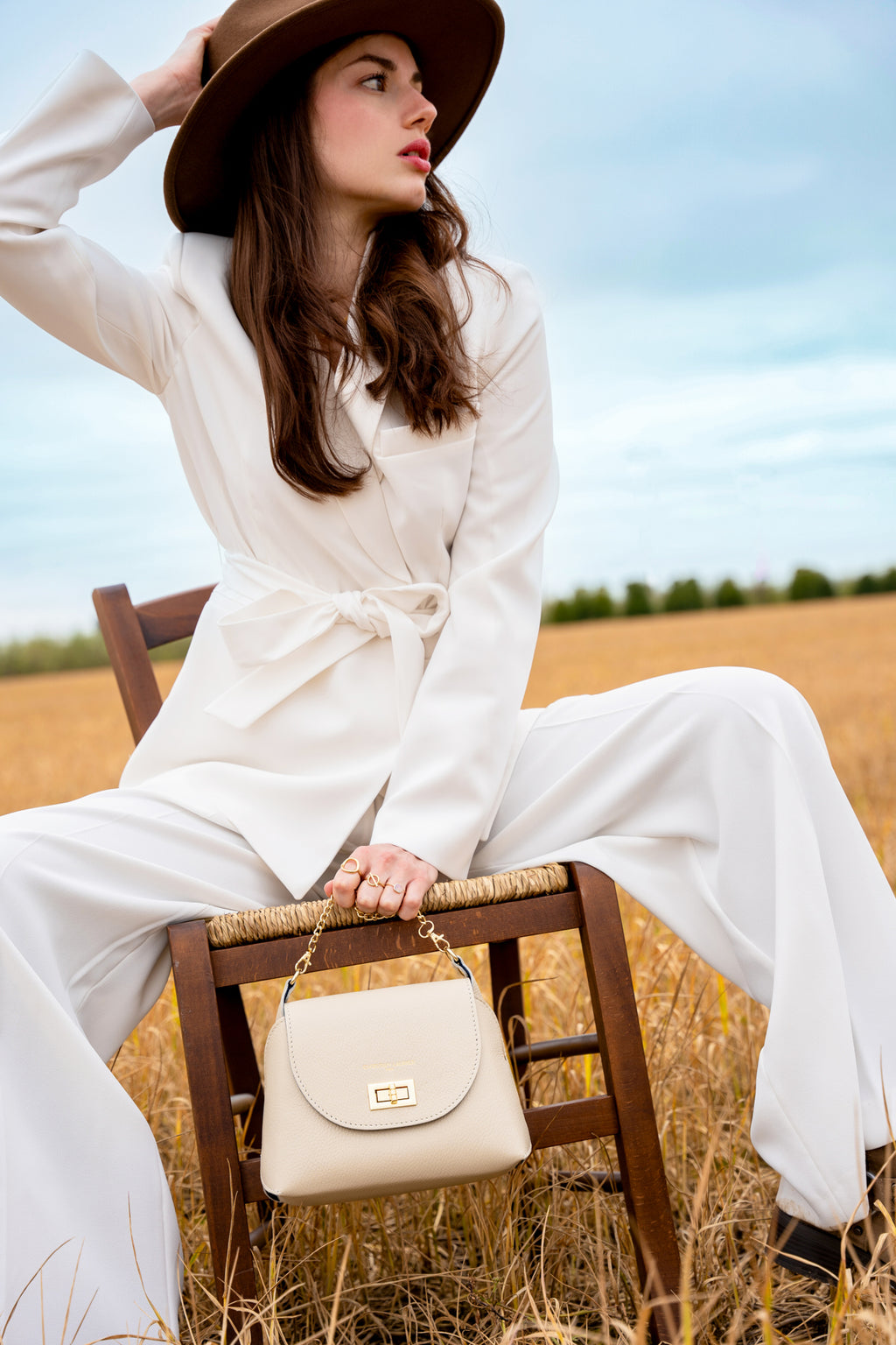 Sac A Bandouliere Zia - Blanc Casse