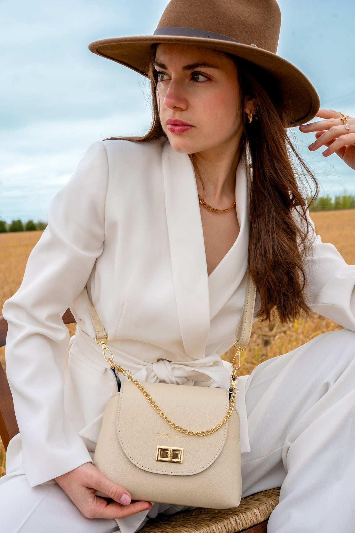 Sac A Bandouliere Zia - Blanc Casse