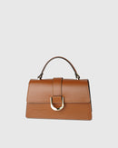 Sac À Bandoulière Katya - Camel + Blanc Casse
