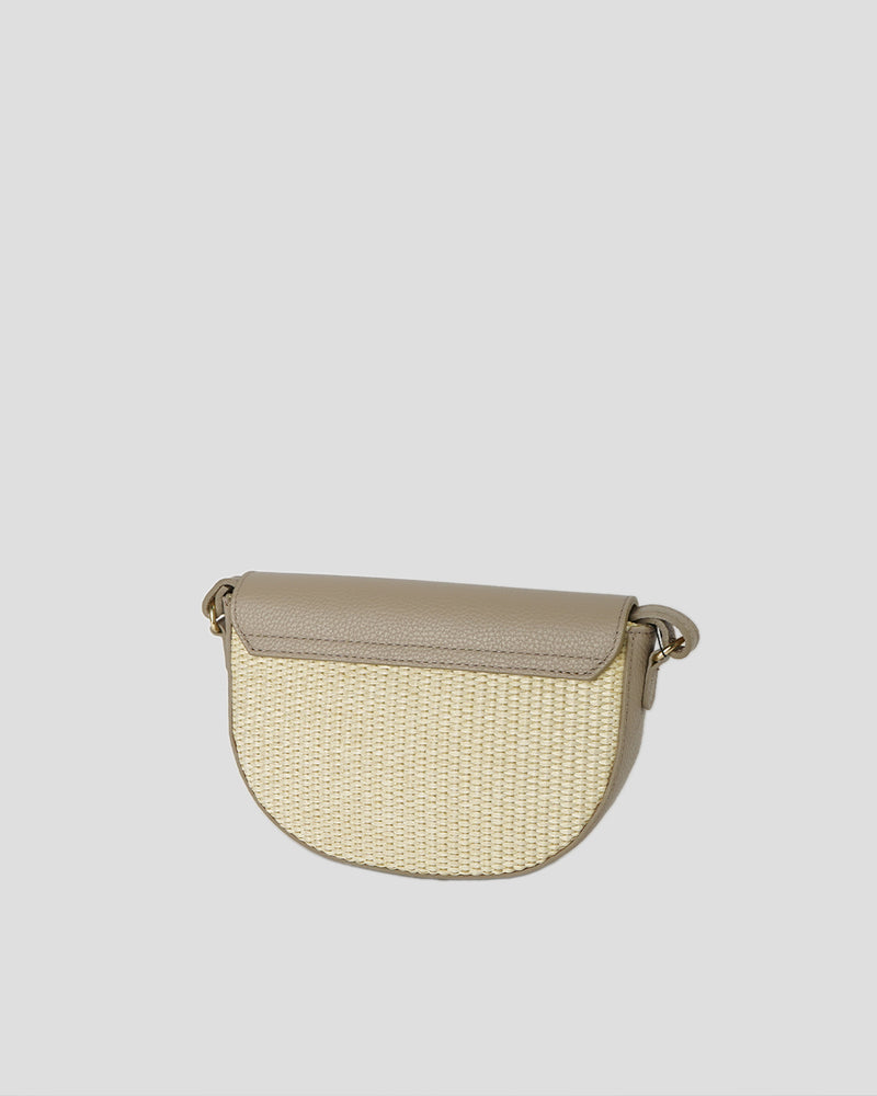 Kena Rafia Shoulder Bag - Light Taupe