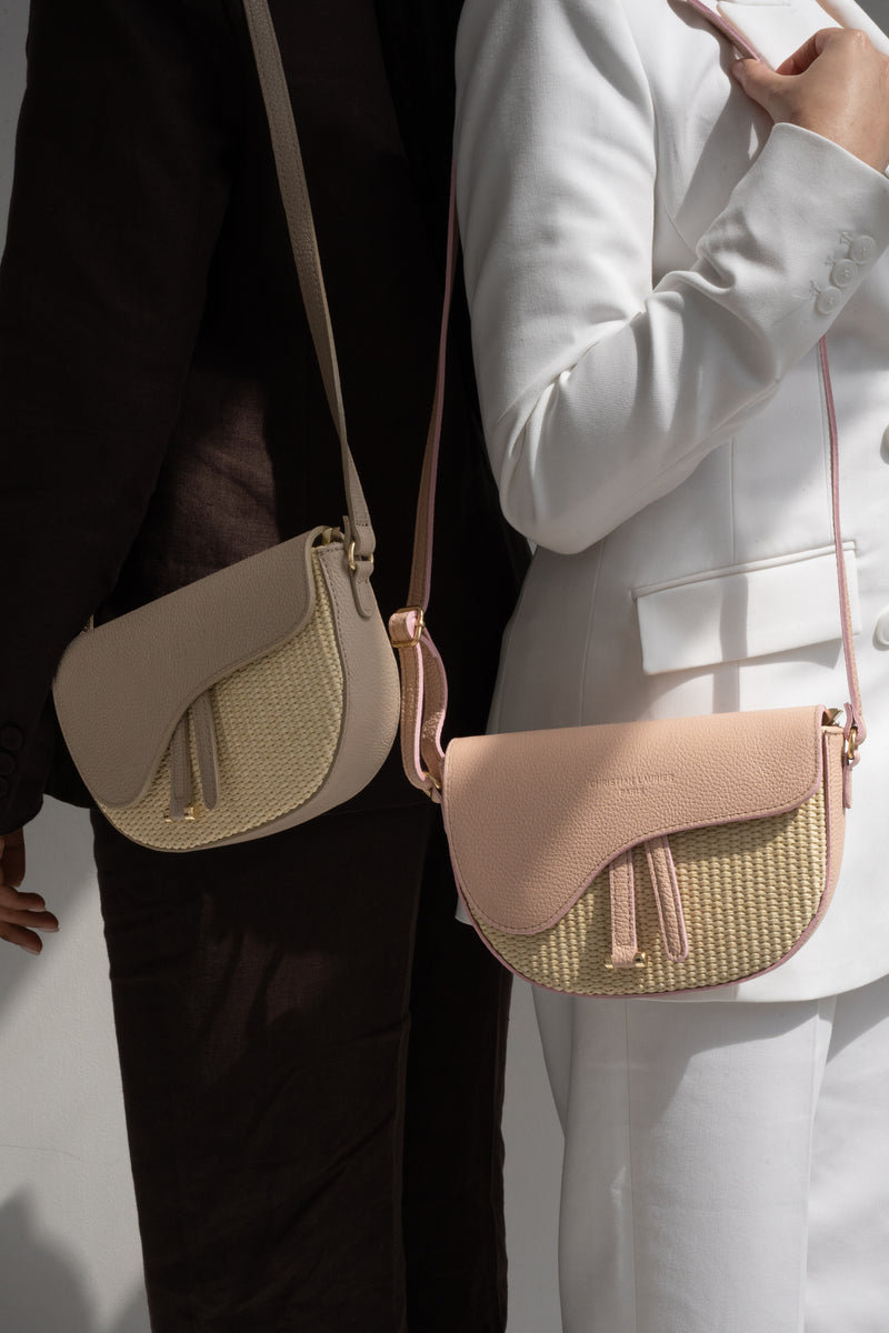 Kena Rafia Shoulder Bag - Light Taupe