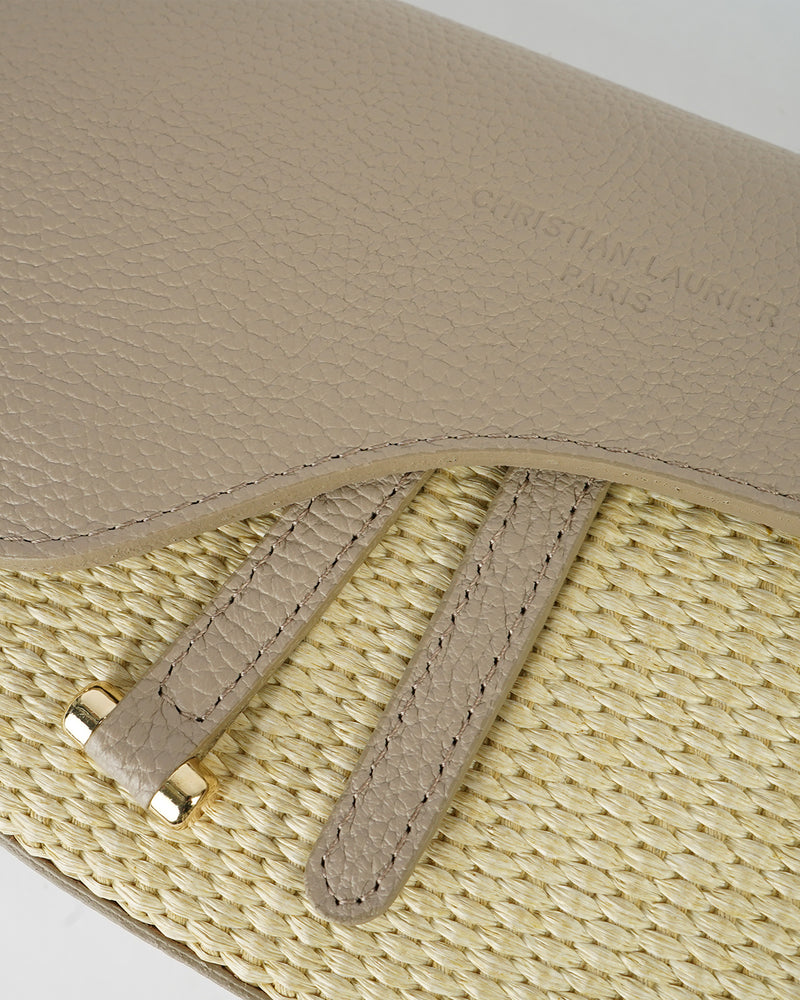 Kena Rafia Shoulder Bag - Light Taupe