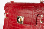Handtasche Swan Croco - Bordeaux