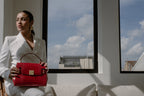 Handtasche Swan Croco - Bordeaux