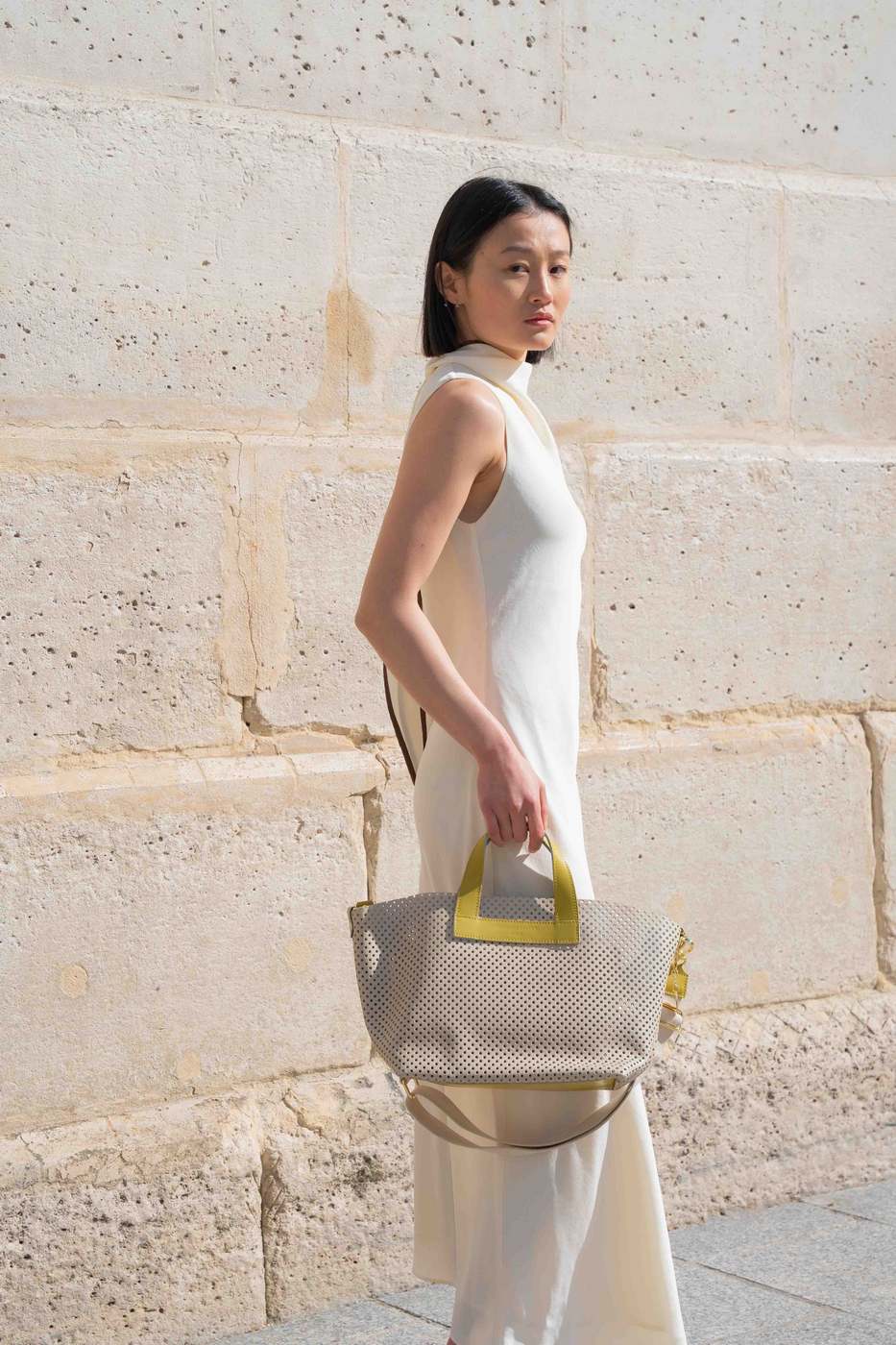 Sac A Bandouliere Capri - Blanc Casse / Jaune