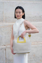 Sac A Bandouliere Capri - Blanc Casse / Jaune
