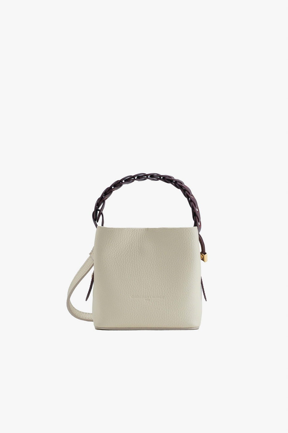 Bolso de Mano Kaia - Blanco Roto/Burdeos