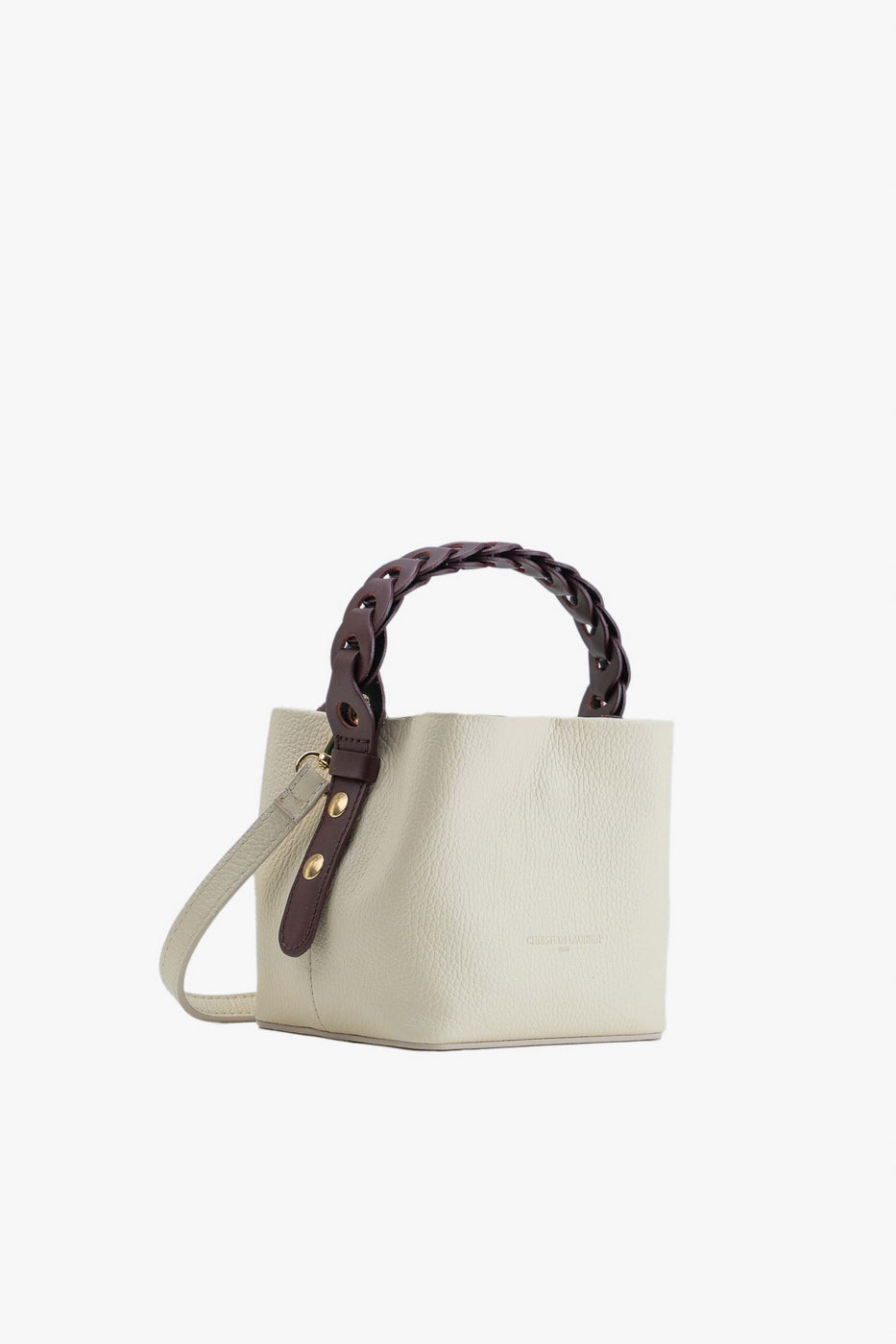 Bolso de Mano Kaia - Blanco Roto/Burdeos