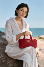 Bolso de Mano Leana - Rojo Oscuro