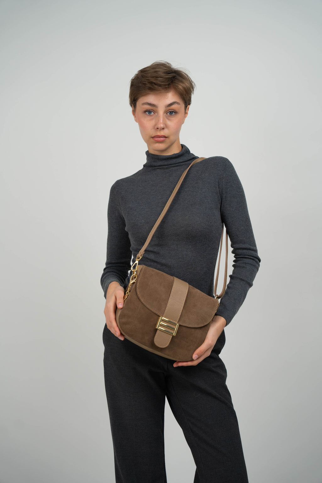 Skuldertaske Noche - Beige