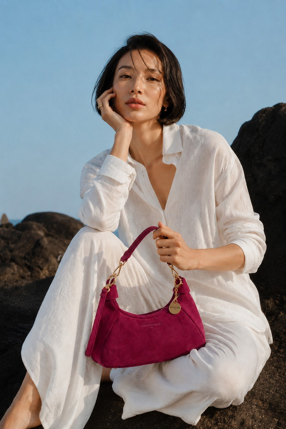 Bolso de Hombro River - Fucsia