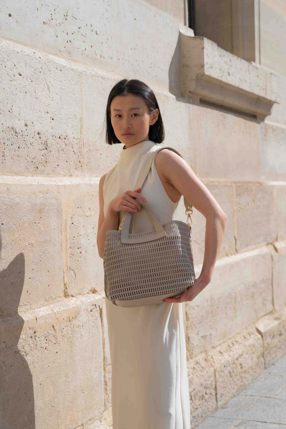 Sac A Bandouliere Soleil - Gris Clair