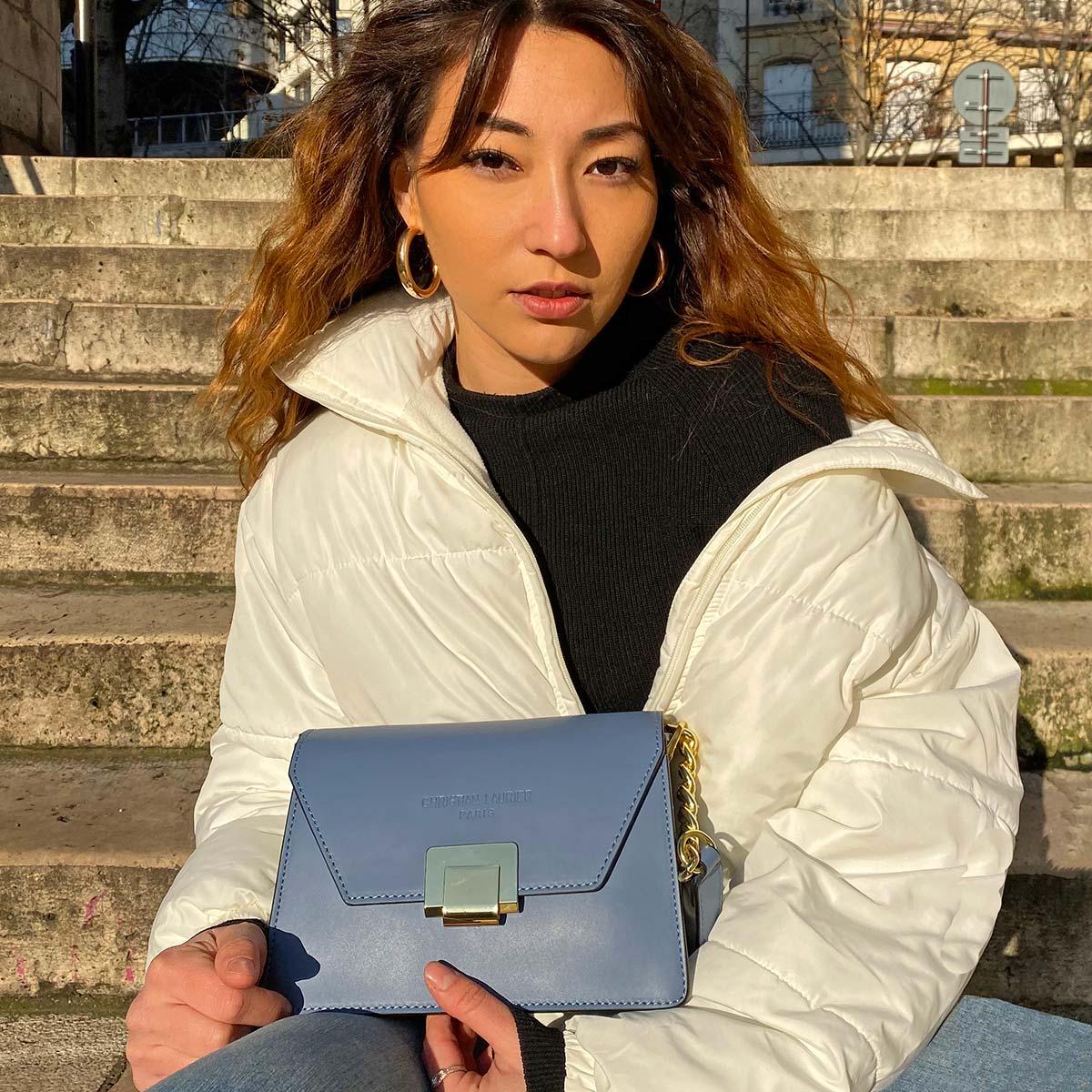 Ava Shoulder Bag - Dark Blue