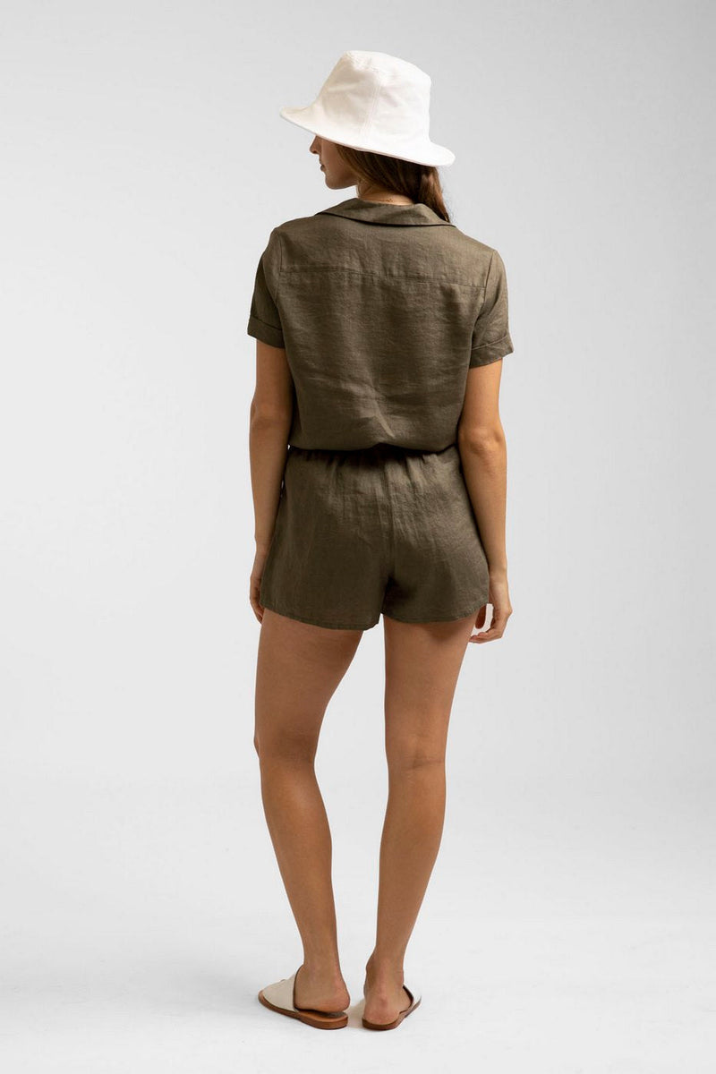 Rhythm - Shorts de playa clásicos - Oliva - Mujer