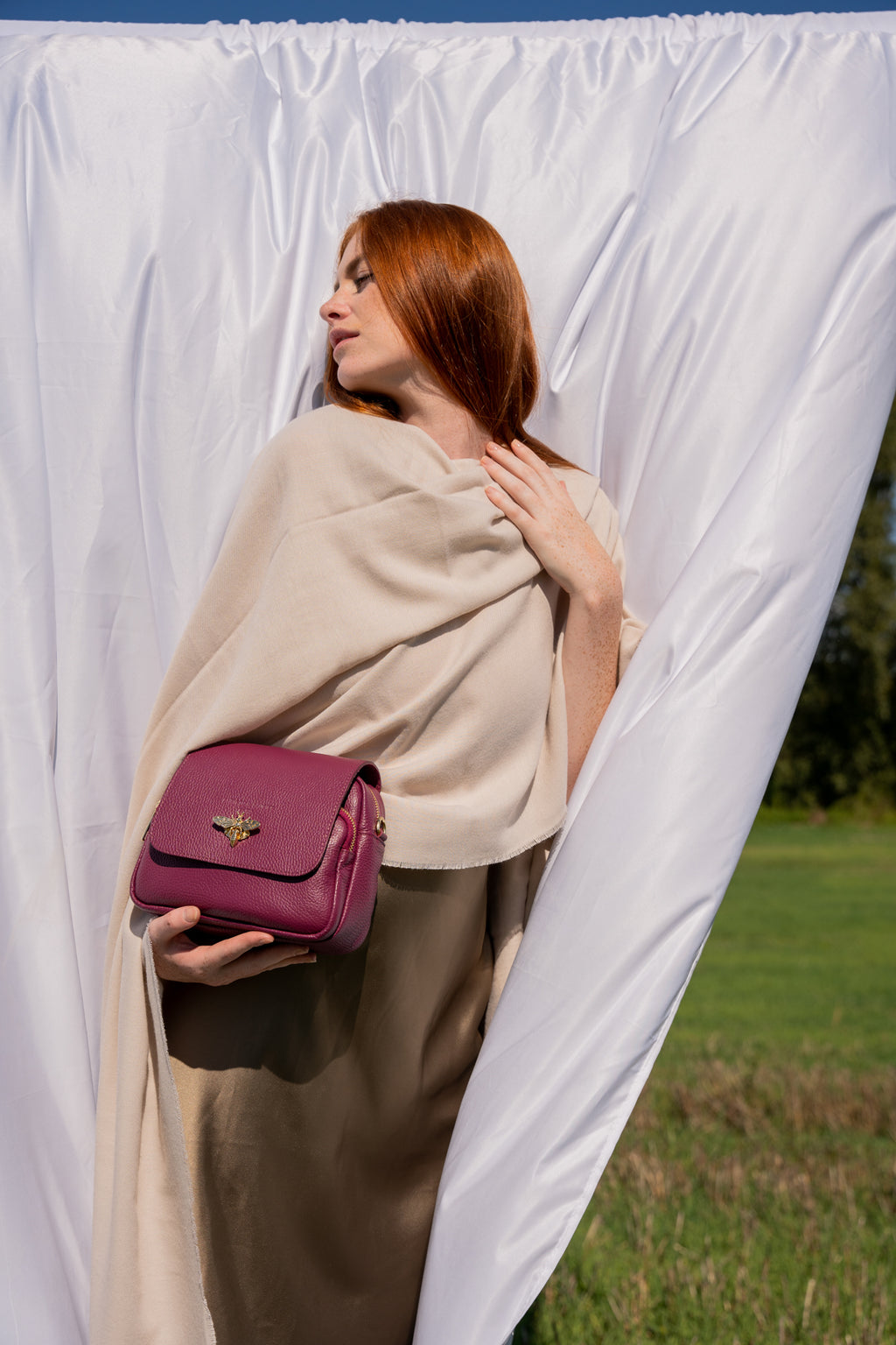 Bolso Bandolera Beeza - Ciruela