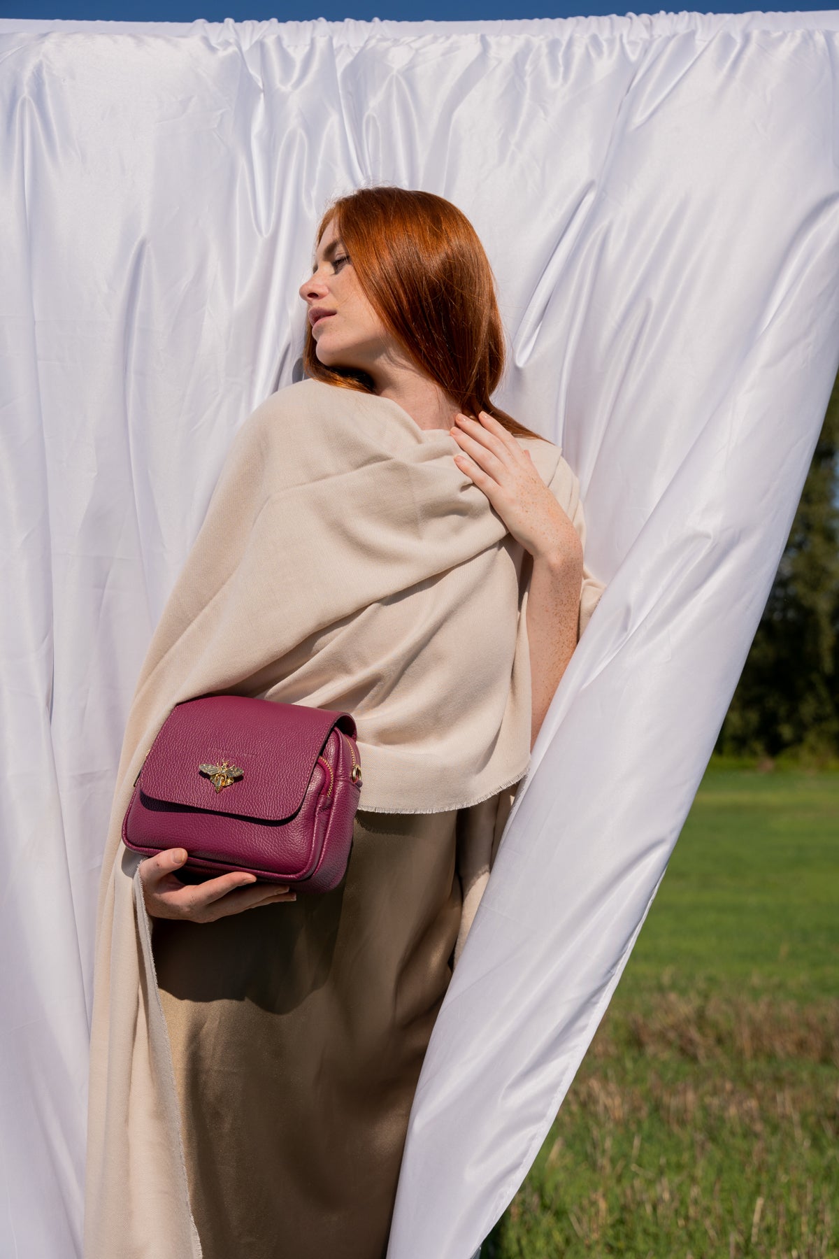 Bolso Bandolera Beeza - Ciruela
