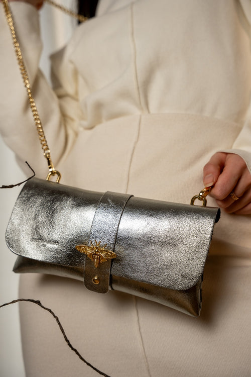 Sac À Bandoulière Ivy - Argente Fonce