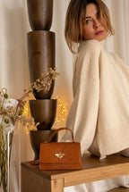 Bolso de Mano Lily Croco - Camel