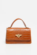 Bolso de Mano Lily Croco - Camel