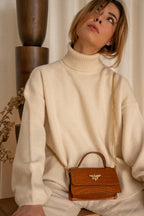 Bolso de Mano Lily Croco - Camel
