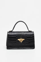 Handtasche Lily Croco – Schwarz