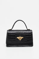 Bolso de mano Lily Croco - Negro