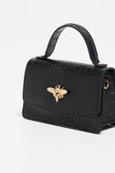 Bolso de mano Lily Croco - Negro