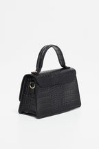 Handtasche Lily Croco – Schwarz