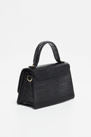 Bolso de mano Lily Croco - Negro