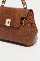 Sac À Main Swan Croco - Camel