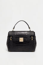 Sac À Main Swan Croco - Noir