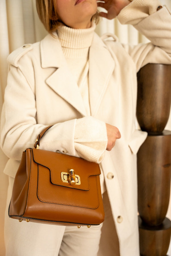 Borsa A Mano Tia - Camel/Marrone