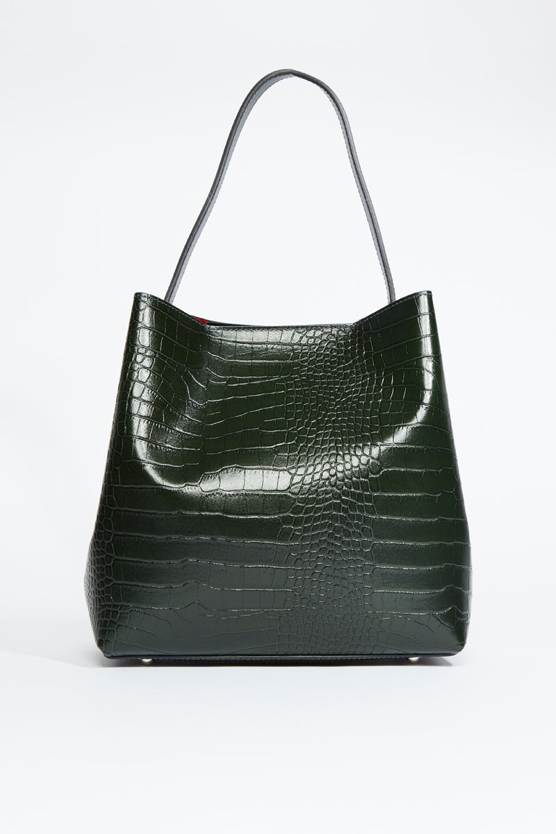 Sac À Main Lola Croco - Vert