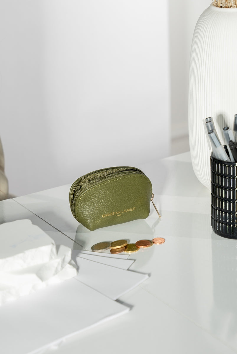 Porte-Monnaie Nika Croco - Vert Olive