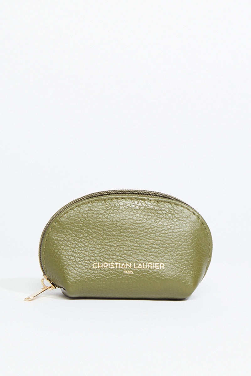 Porte-Monnaie Nika Croco - Vert Olive