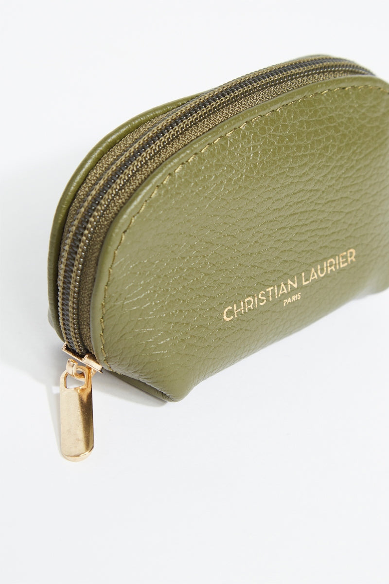 Porte-Monnaie Nika Croco - Vert Olive