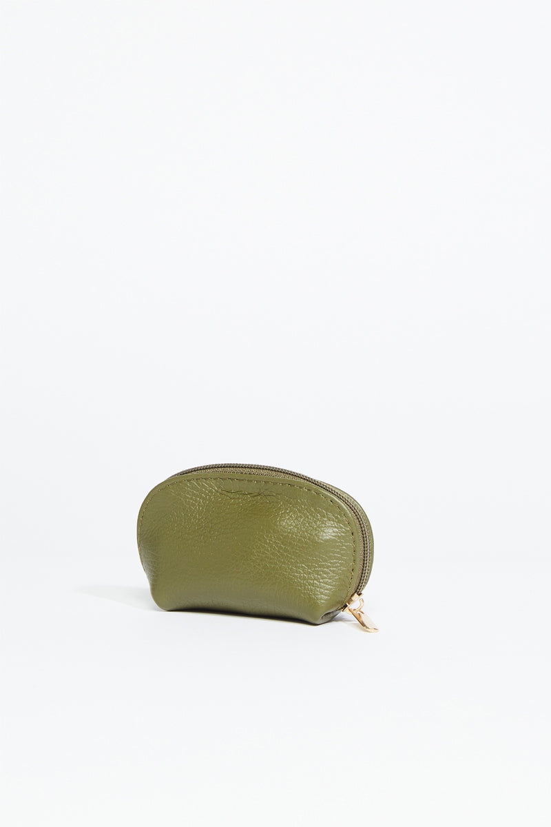 Porte-Monnaie Nika Croco - Vert Olive