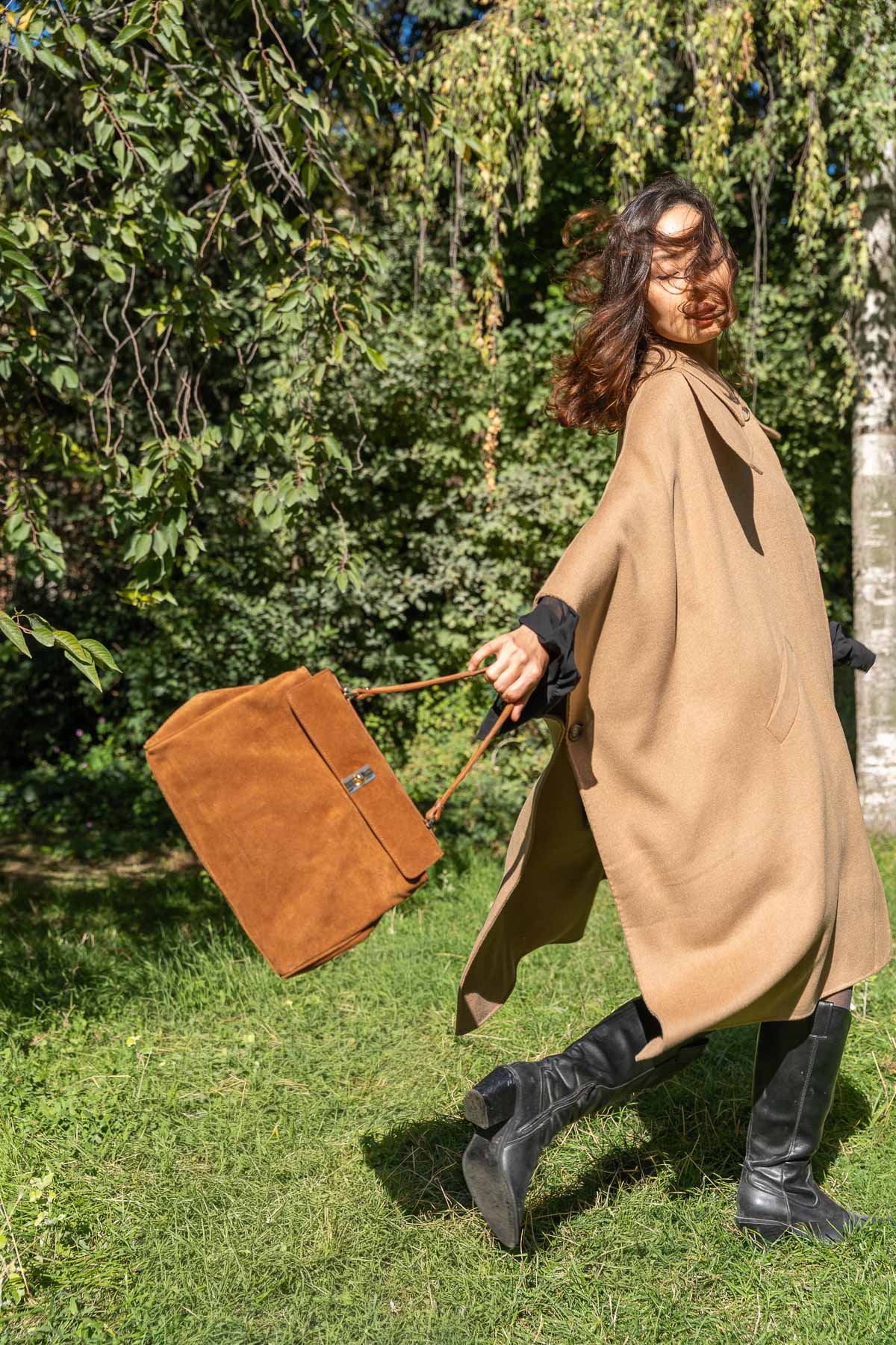 Skuldertaske Ami - Camel