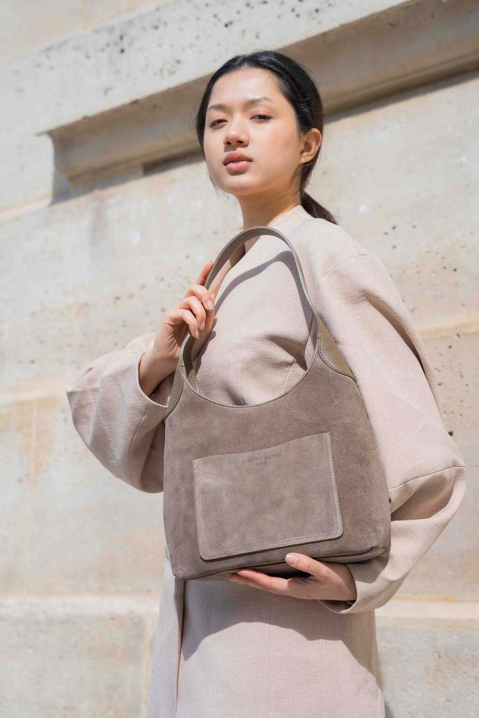 Sac Porte Epaule Calma - Taupe