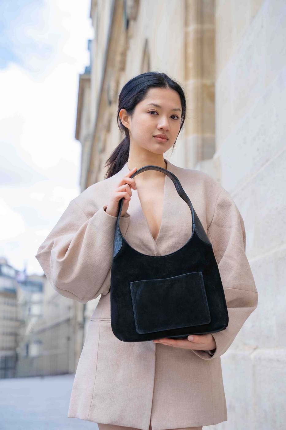 Bolso de Hombro Calma - Negro