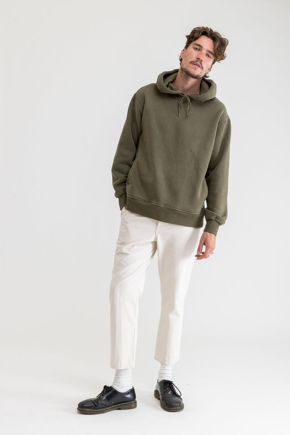 Sudadera Crew Fleece - Olive - Hombre