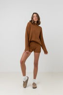 Rhythm - Classic Knit Shorts - Caramel - Women