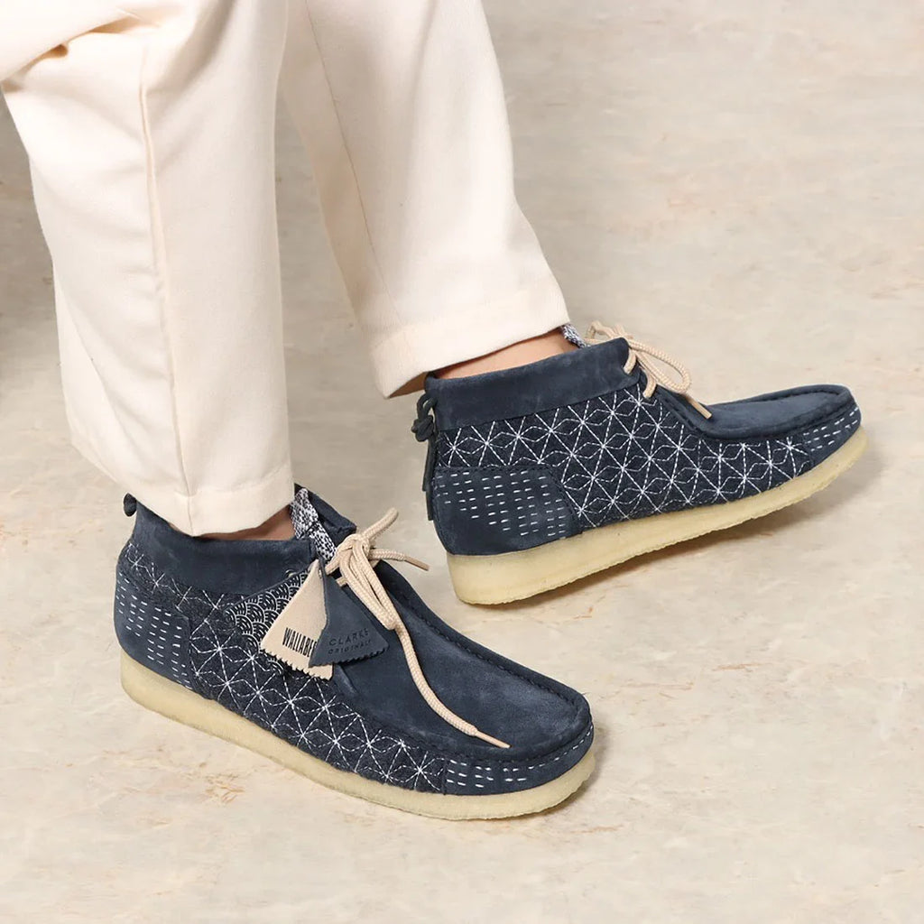 Botas Wallabee Boot - Navy Sashiko - Hombre